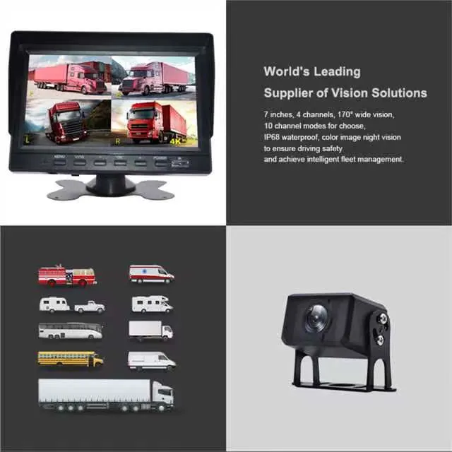2CH 1080P 10inch Wired Recording Harvester Monitor System with Ahd Car Camera