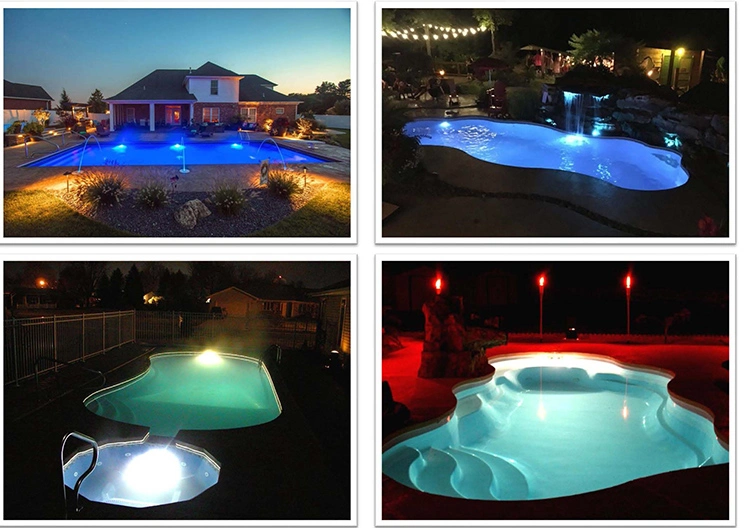 12V AC DC Fiberglass 1-1/2&quot; 1.5 Inch Underwater LED Swimming Pool Lights for Vinyl Fiberglass Pools