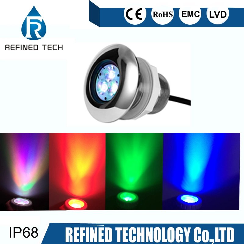 High Quality Stainless Steel IP68 LED Fiberglass Liner Vinyl Pool Light Lamp