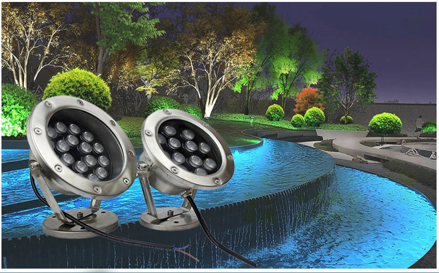 Spot Light Lamps AC/DC12V 24V RGB LED Underwater Lights for Community Square Villa Hotel Pool Fountain Lighting