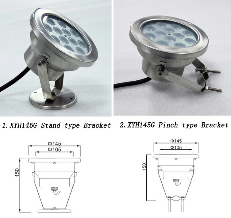 High Quality CE Waterproof IP68 Spot Stainless Steel RGB LED Underwater Pool Fountain Light for Underwater