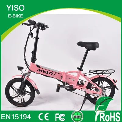 Magnesium Alloy Wheels 16 Inch Folding Bike with Double Disc Brake