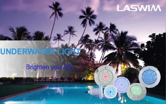 LED Underwater Light Nicheless Flat Light Directly to Mount to Pool Wall with Bracket Plate, Very Simple and Convenient Installation