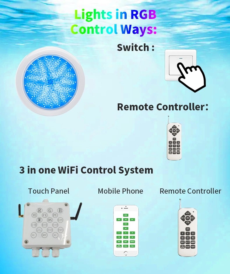 WiFi Control RGB 1-1/2&quot; Vinyl Pool LED Swimming Pool Light